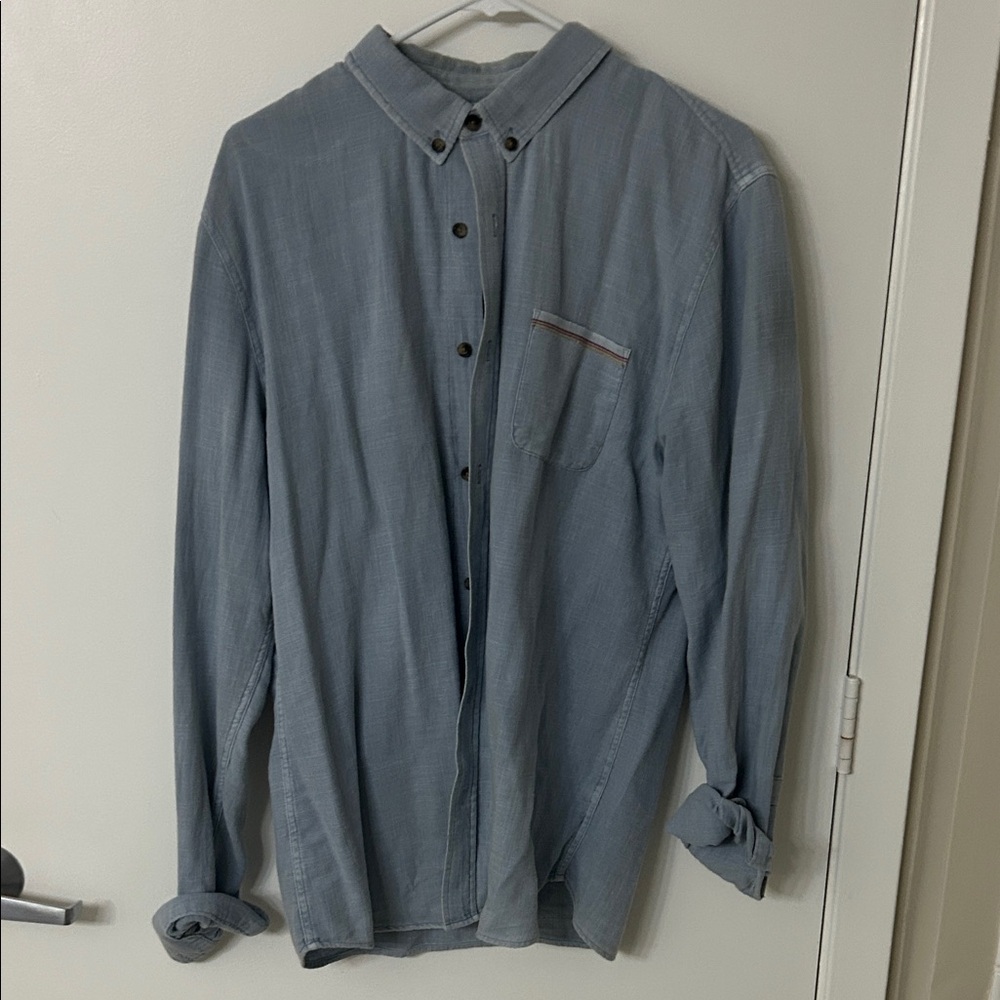 Marine Layer Blue Casual Button Down Shirt